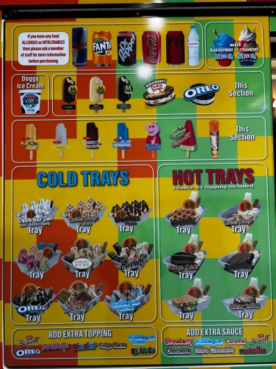 MENU Drinks/ Lollies/ Hot & Cold Desserts 